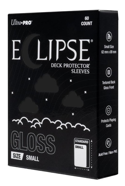 60 lommer - Ultra Pro - Eclipse Gloss Small (2026): Jet Black (Sort) (Top kvalitet) - Professional Sleeves #16710