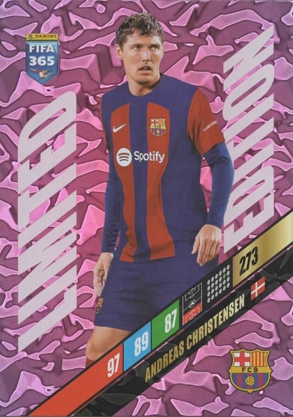 Adrenalyn XL FIFA 365 2024 #273 Andreas Christensen (FC Barcelona) *STORT KORT*