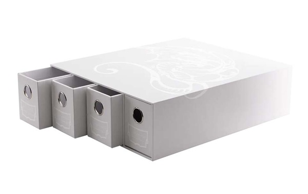 Dragon Shield - Fortress Card Drawers: Horizontal Quadruple - White - (Dragonshield) - AT-33704