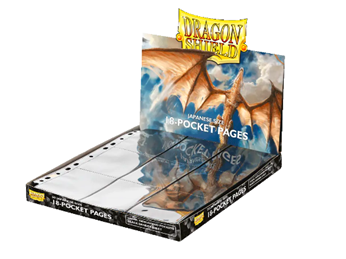 Dragon Shield 18-Pocket Pages: Japanese size (Mappelommer til Ringbind) Side-Loading Black (Sort) (50)