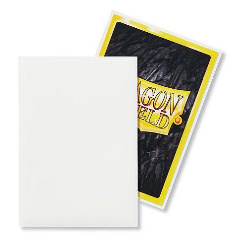 Dragon Shield Small/Japanese Size Deck Protectors - Classic: White (Hvid) - 60 lommer - Dragonshield (Yugioh) - Sleeves #AT-10605