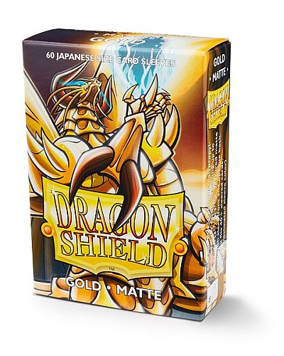 Dragon Shield Small/Japanese Size Deck Protectors - Matte: Gold (Guld) - 60 lommer - Dragonshield (Yugioh) - Sleeves #AT-11106