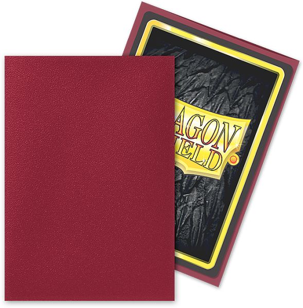 Dragon Shield Small/Japanese Size Deck Protectors - Matte: Blood Red (Rød) - 60 lommer - Dragonshield (Yugioh) - Sleeves #AT-11150