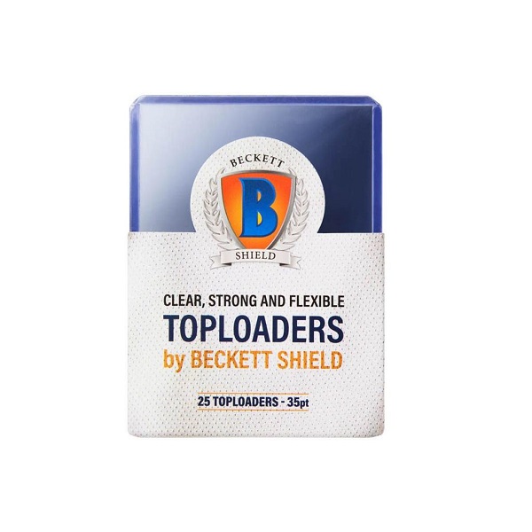 Beckett Shield Card Sleeves (Toploader): Clear Regular (35PT) - Box (25 stk.) - Plastik Deck Protector til kort i lommer