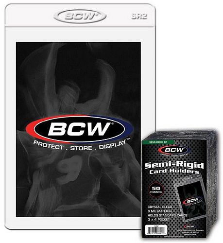 BCW Semi-Rigid Card Holder #2 (Standard) (50 stk.) - 3" x 4,5" - Sleeves #1-SR2