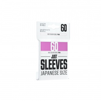 Gamegenic: Just Sleeves: Small/Japanese Size - Pink (Lyserød) (60 Kortlommer)