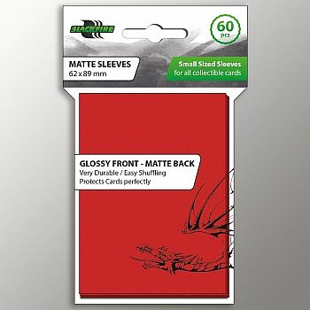 Blackfire Sleeves - Small/Japanese Matte Sleeves (60 Kortlommer) - Red (Rød)