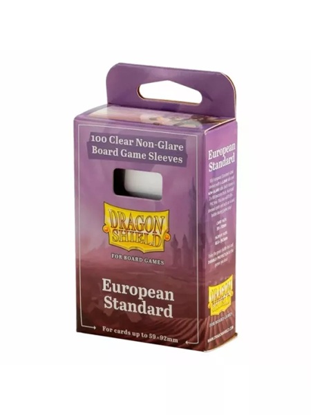 Dragon Shield Deck Protectors - Clear Non-Glare Board Game Sleeves: European Standard - 100 lommer - Dragonshield - Sleeves #AT-60204