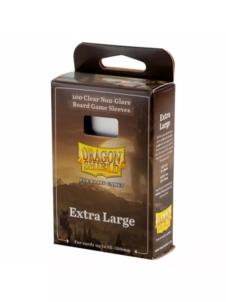 Dragon Shield Deck Protectors - Clear Non-Glare Board Game Sleeves: Extra Large - 100 lommer - Dragonshield - Sleeves #AT-60206