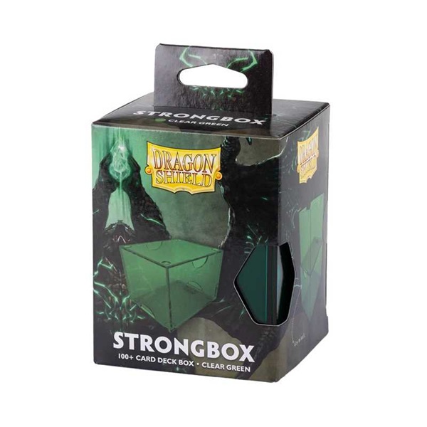 Dragon Shield Strongbox (Gaming Deck Box) - Clear Green (Grøn) - Holder 100+ kort - Dragonshield #AT-19006