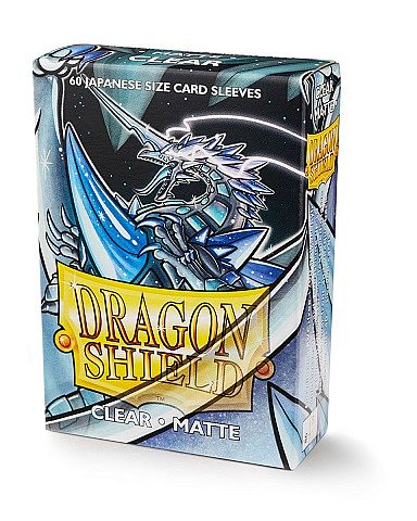 Dragon Shield Small/Japanese Size Deck Protectors - Matte: Clear (Gennemsigtig) - 60 lommer - Dragonshield (Yugioh) - Sleeves #AT-11101