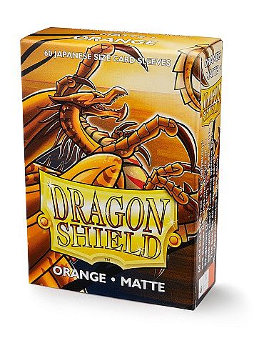 Dragon Shield Small/Japanese Size Deck Protectors - Matte: Orange - 60 lommer - Dragonshield (Yugioh) - Sleeves #AT-11113