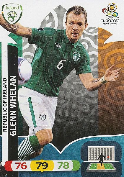 Glenn Whelan - EM Euro 2012 - Irland - Panini Adrenalyn XL