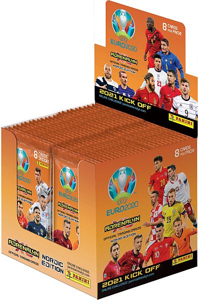 Panini Adrenalyn XL: UEFA Euro 2020: 2021 Kick Off Nordic Edition - Booster Display - 1 Box med 50 Pakker