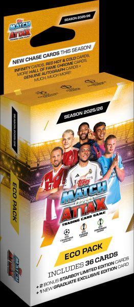 Topps Match Attax - Match Attax 2025/2026: UEFA Champions League - Eco Pack Box (3 Boosters + 2 Limited Edition)