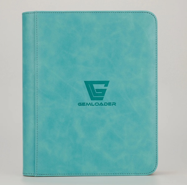 Mappe - Gemloader - Premium 4-Pocket Toploader Binder: Tiffany Blue (Holder 112 kort)