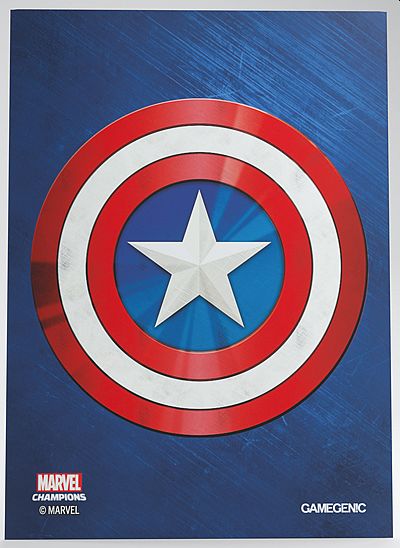 Gamegenic - Marvel Champions Sleeves - Captain America (50+1 Kortlommer)