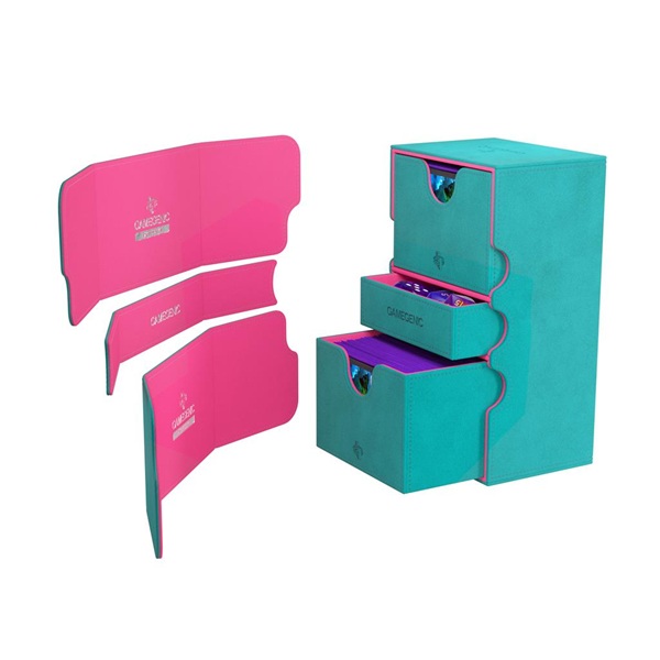 Gamegenic - Deck Box: Stronghold 200+ XL - Exclusive (Teal/Pink)