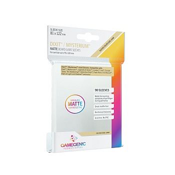 Gamegenic - Matte Boardgame Sleeves: Dixit/Mysterium - 81 x 122 mm - Clear (Transparent) (90 Kortlommer)