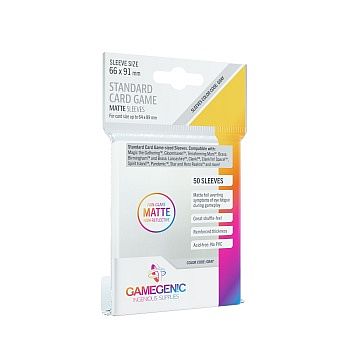 Gamegenic - Matte Standard Card Game Sleeves: 66x91mm - Clear (Transparent) (50 Kortlommer)
