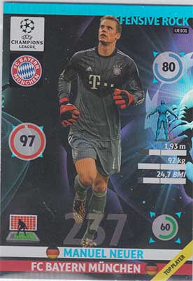 2014-15 Adrenalyn Champions League UPDATE #UE101 Manuel Neuer