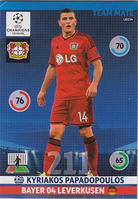 2014-15 Adrenalyn Champions League UPDATE #UE034 Kyriakos Papadopoulos