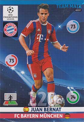 2014-15 Adrenalyn Champions League UPDATE #UE037 Juan Bernat