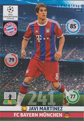 2014-15 Adrenalyn Champions League UPDATE #UE039 Javi Martinez