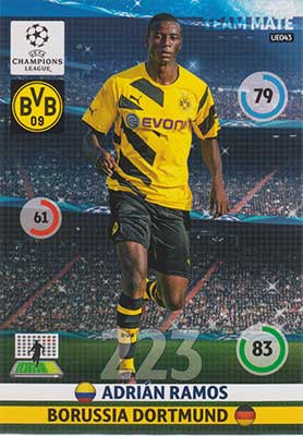2014-15 Adrenalyn Champions League UPDATE #UE043 Adrian Ramos