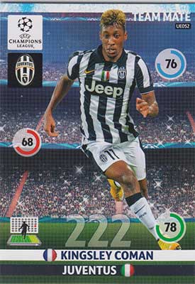 2014-15 Adrenalyn Champions League UPDATE #UE052 Kingsley Coman
