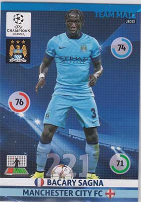 2014-15 Adrenalyn Champions League UPDATE #UE053 Bacary Sagna