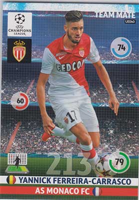 2014-15 Adrenalyn Champions League UPDATE #UE060 Yannick Ferreira-Carrasco