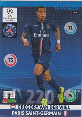 2014-15 Adrenalyn Champions League UPDATE #UE062 Gregory van der Wiel