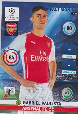 2014-15 Adrenalyn Champions League UPDATE #UE085 Gabriel Paulista