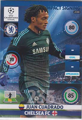 2014-15 Adrenalyn Champions League UPDATE #UE088 Juan Cuadrado