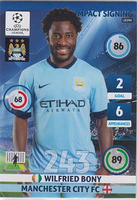 2014-15 Adrenalyn Champions League UPDATE #UE090 Wilfried Bony