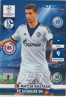 2014-15 Adrenalyn Champions League UPDATE #UE092 Matija Nastasic