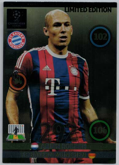 2014-15 Adrenalyn Champions League UPDATE Arjen Robben *Limited*