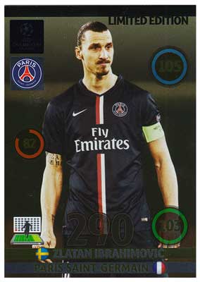 2014-15 Adrenalyn Champions League UPDATE Zlatan Ibrahimovic *Limited*