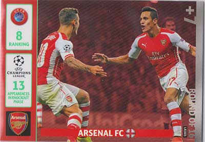 2014-15 Adrenalyn Champions League UPDATE #UE001 Arsenal FC