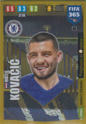 Adrenalyn XL FIFA 365 2020 - 014 Mateo Kovačić - Chelsea