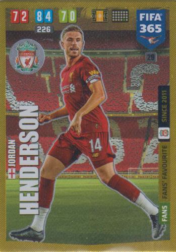Adrenalyn XL FIFA 365 2020 - 029 Jordan Henderson - Liverpool