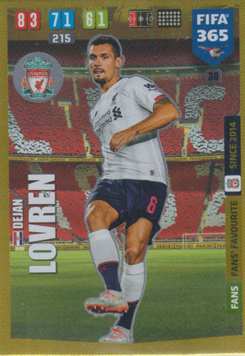 Adrenalyn XL FIFA 365 2020 - 030 Dejan Lovren - Liverpool