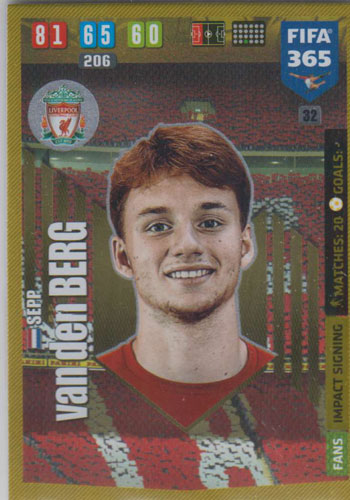 Adrenalyn XL FIFA 365 2020 - 032 Sepp van den Berg - Liverpool