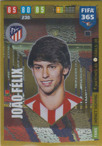 Adrenalyn XL FIFA 365 2020 - 086 João Félix - Club Atlético de Madrid