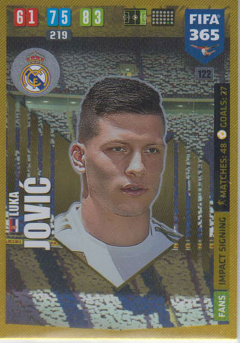 Adrenalyn XL FIFA 365 2020 - 122 Luka Jović - Real Madrid CF