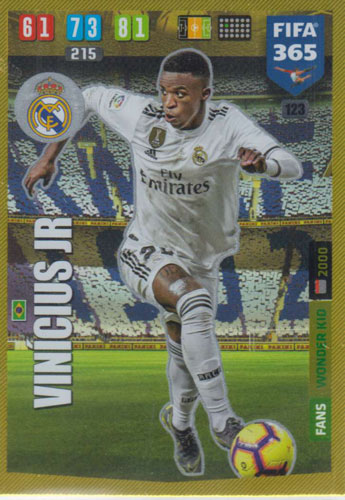 Adrenalyn XL FIFA 365 2020 - 123 Vinicius Jr - Real Madrid CF