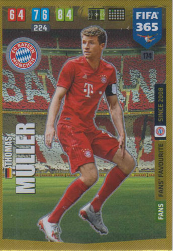 Adrenalyn XL FIFA 365 2020 - 174 Thomas Müller - FC Bayern München