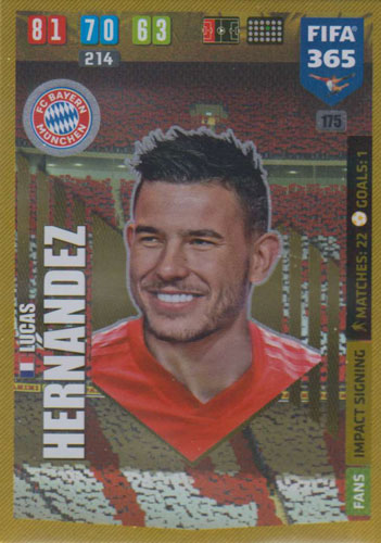 Adrenalyn XL FIFA 365 2020 - 175 Lucas Hernandez - FC Bayern München