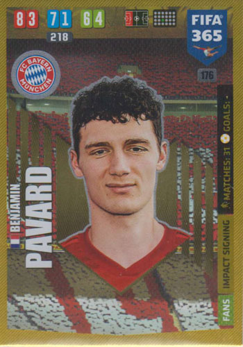 Adrenalyn XL FIFA 365 2020 - 176 Benjamin Pavard - FC Bayern München